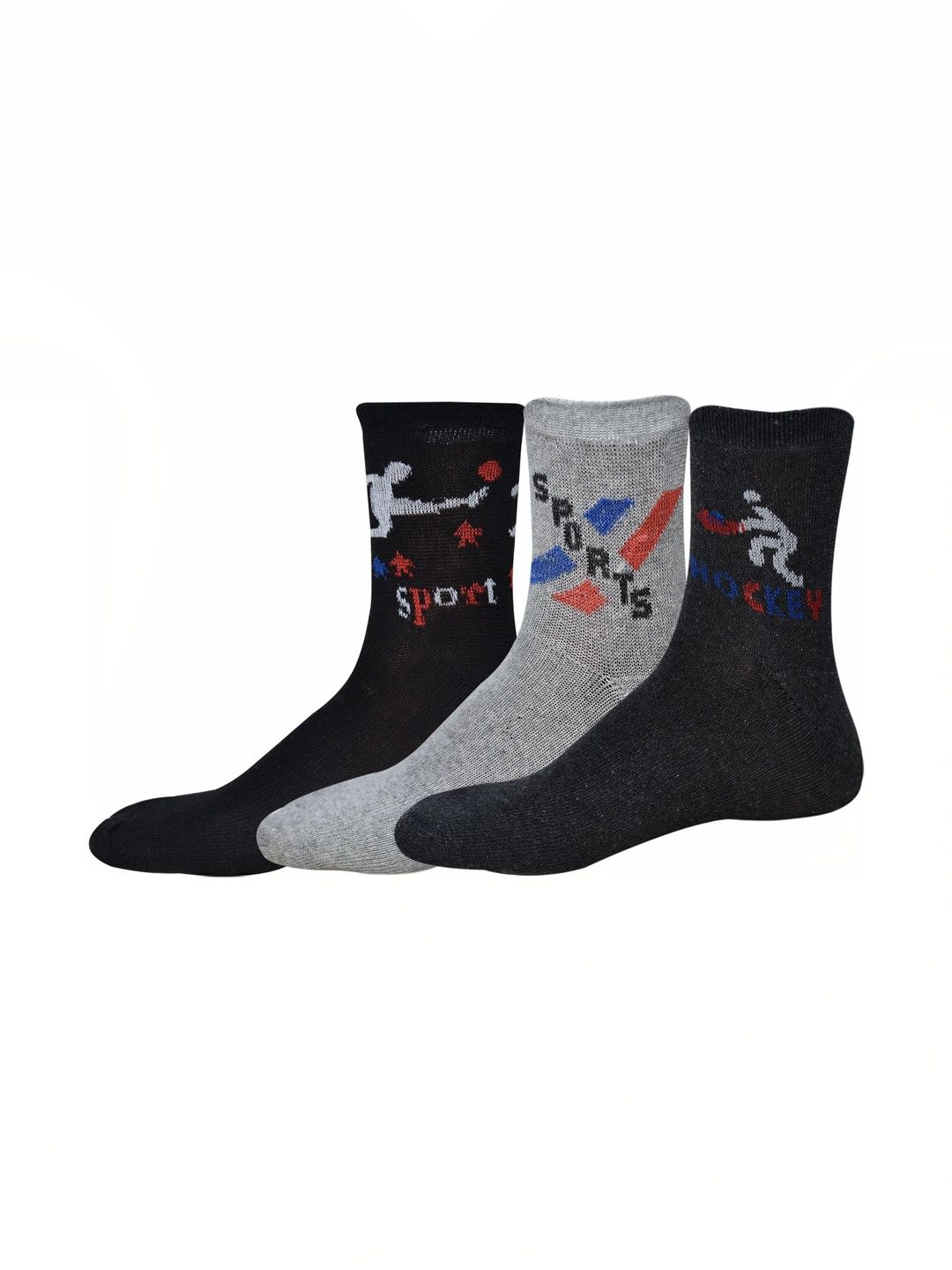 VIPUN Unisex Pack of 3 Cotton Patterned Calf Length Socks-image-31