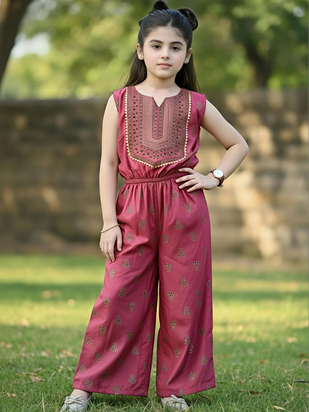 BARKAT DESIGNING PLANET Girls Printed Round Neck Jumpsuit-image-8