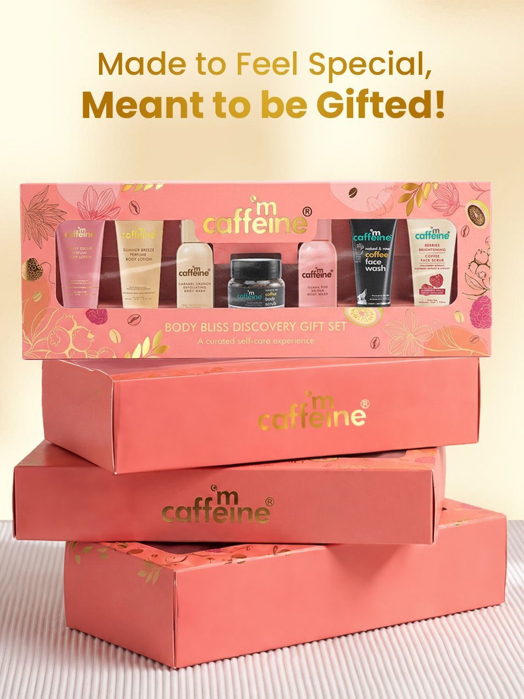 MCaffeine Set Of 7 Body Lotion Body Wash Scrub Face Wash & Scrub Body Bliss Gift Set-image-4