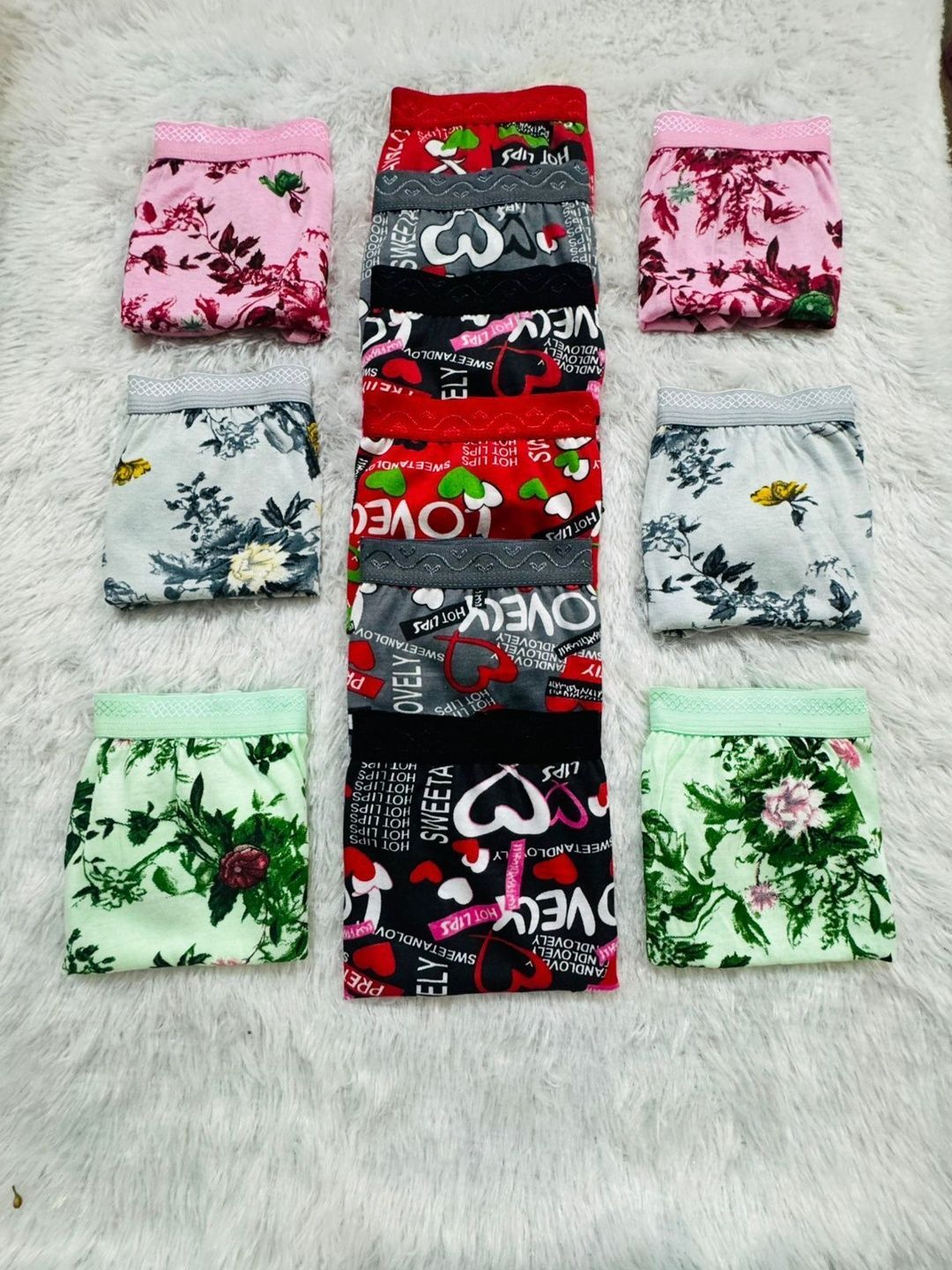 THE TUSHT Women Pack of 12 Printed Basic Briefs-image-44