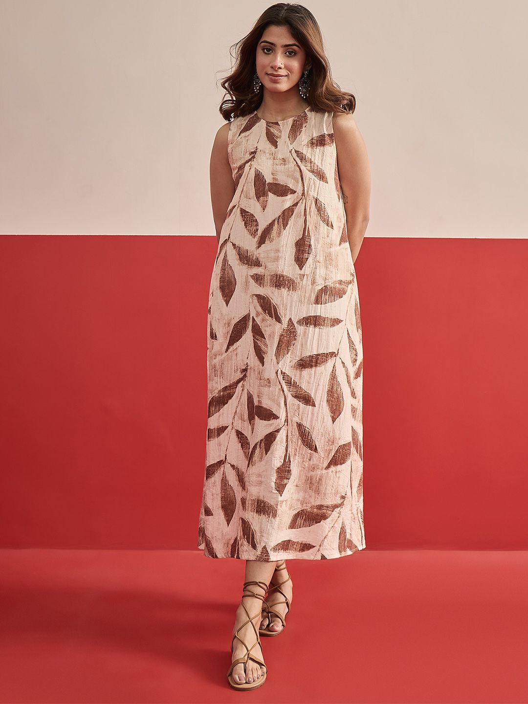 InWeave Print A-Line Midi Dress-picture-11