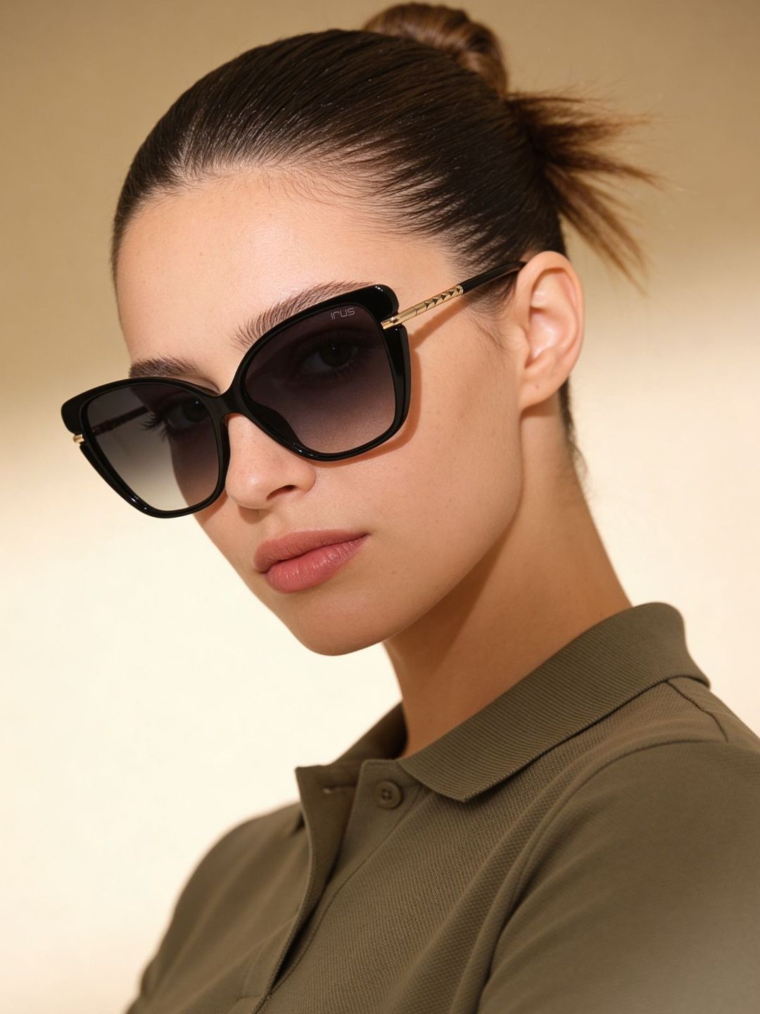 IRUS by IDEE Women Grey Lens & Black Butterfly Sunglasses with-picture-27
