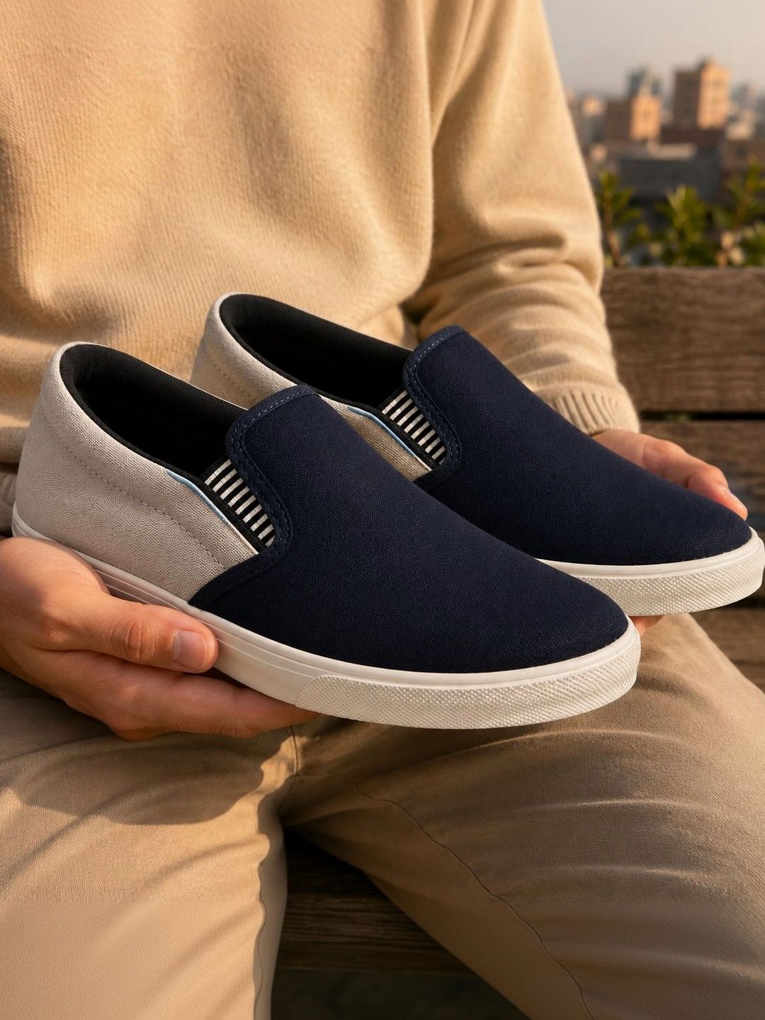 JOOTIYAPA Men Colourblocked Slip-On Sneakers-image-18