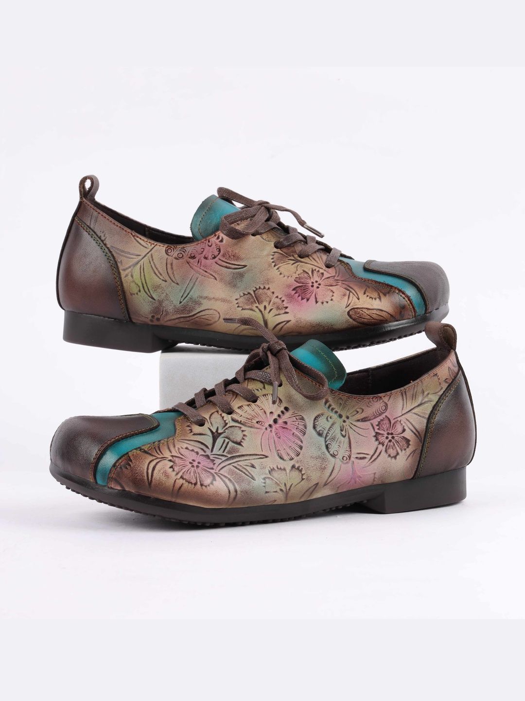 Izellifestyle Women Leather Printed Mules Shoes-image-1