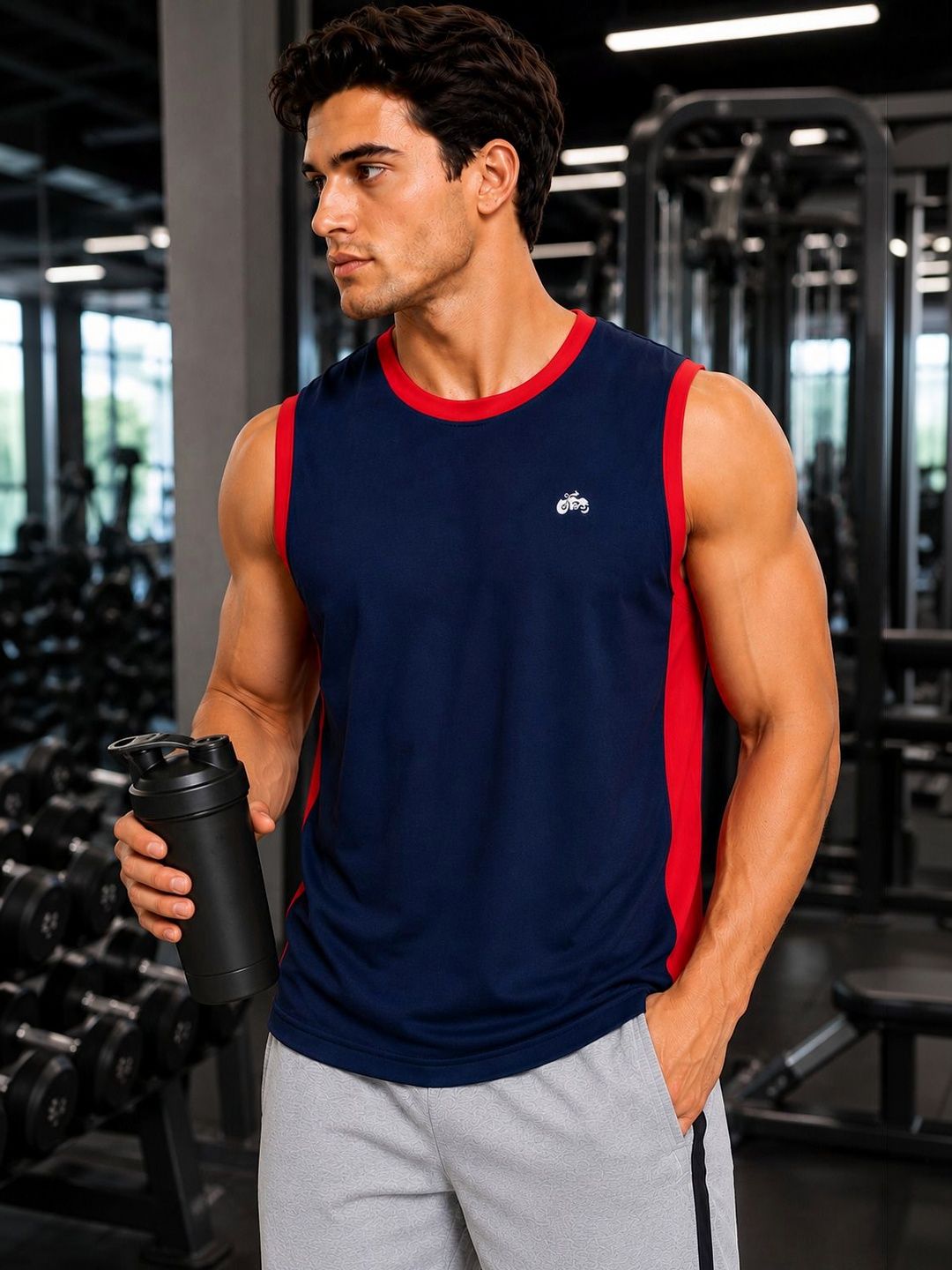 Raves Men Colourblocked Dri-FIT Cut Outs T-shirt-picture-36