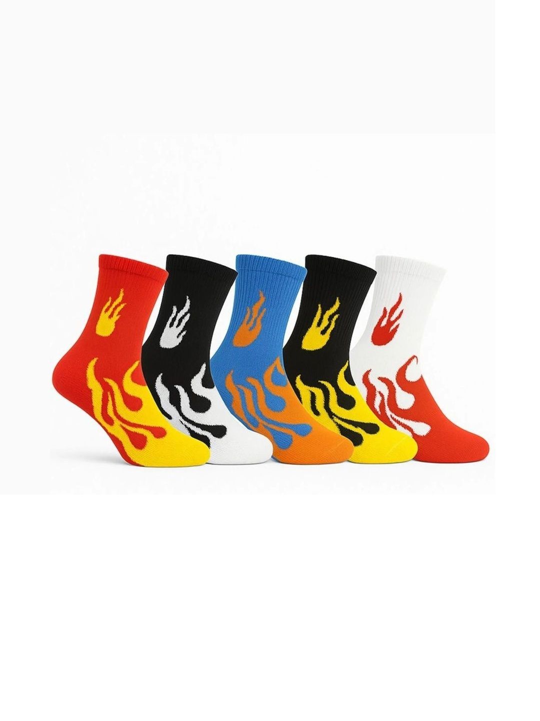 REDCARP Men Pack of 5 Cotton Patterned Above Ankle Socks-picture-40