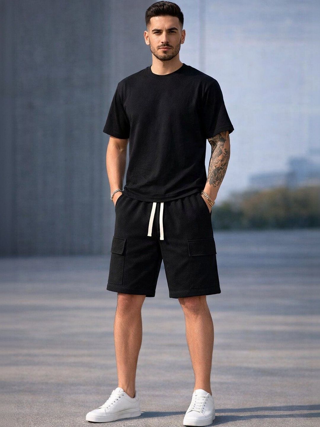 ROOPKAR Men Running Cargo Shorts-picture-44