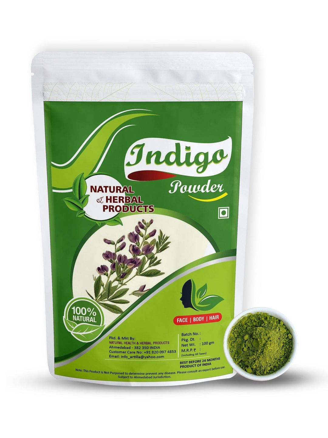 Natural and Herbal Products Organic Indigo Powder - 100 g-picture-25