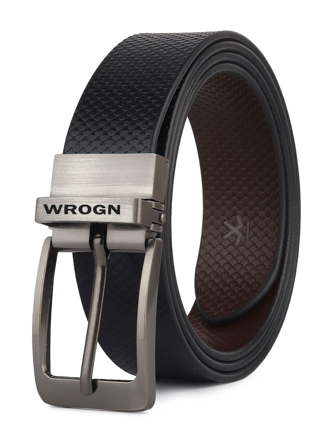WROGN Men Textured Leather Reversible Belt-picture-19