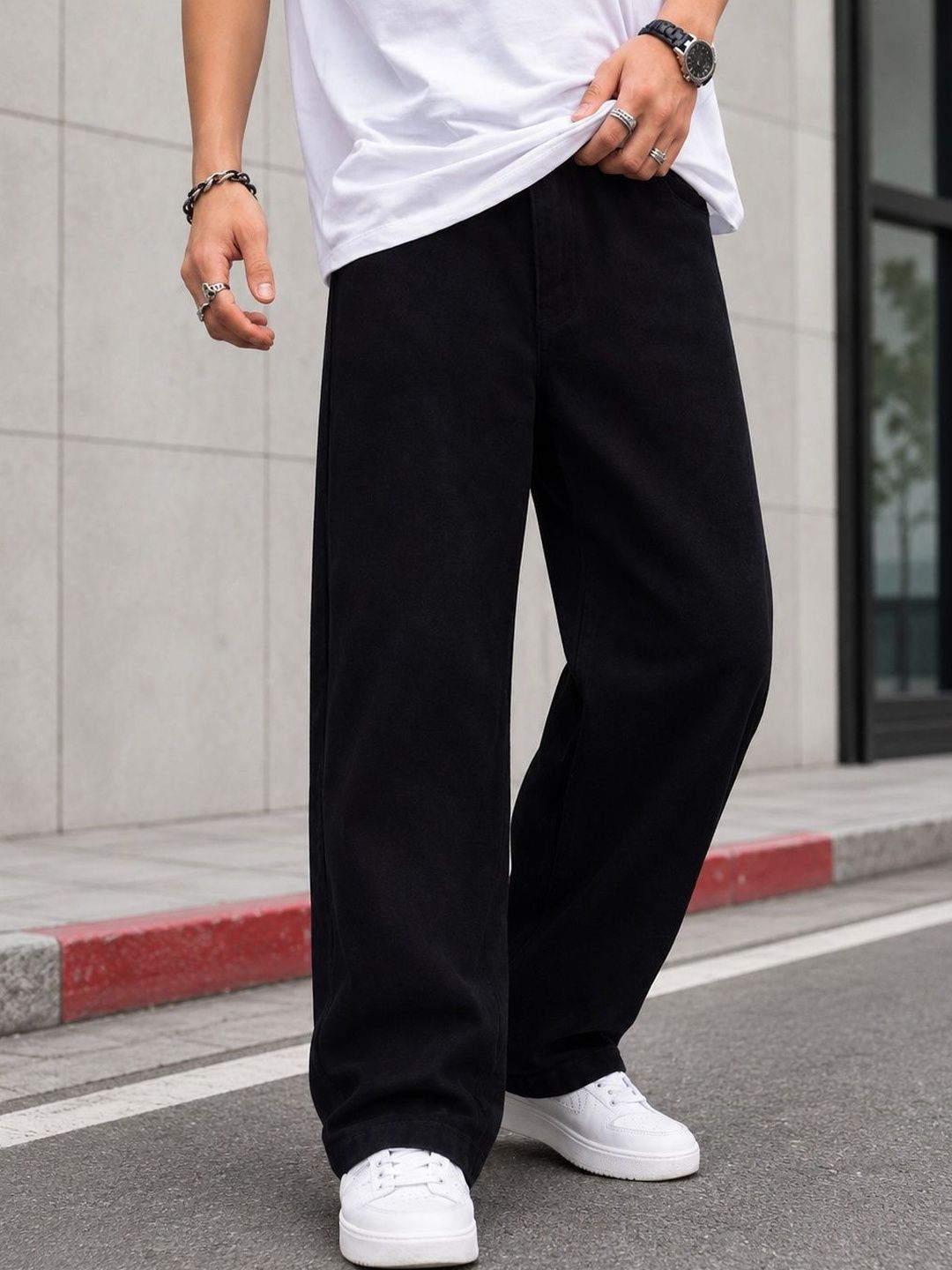 DENIM LIFE Men Classic Straight Fit Mid-Rise Stretchable Jeans-picture-28