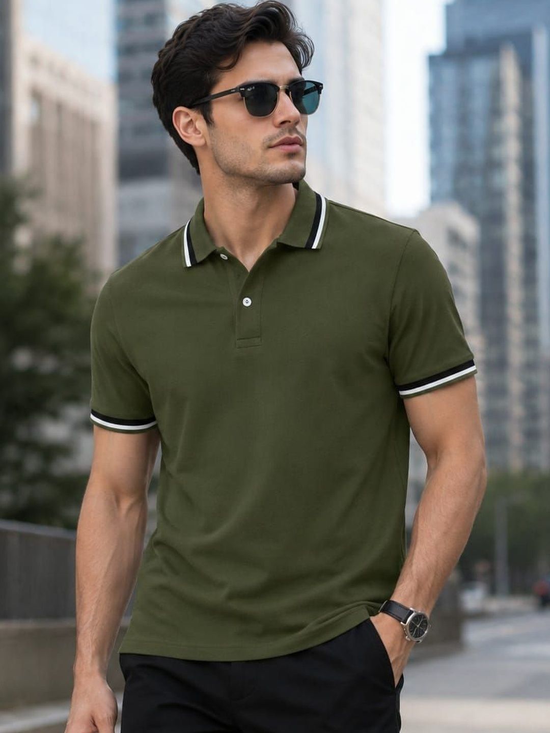 The Roadster Lifestyle Co Polo Collar Casual Tshirt-picture-28