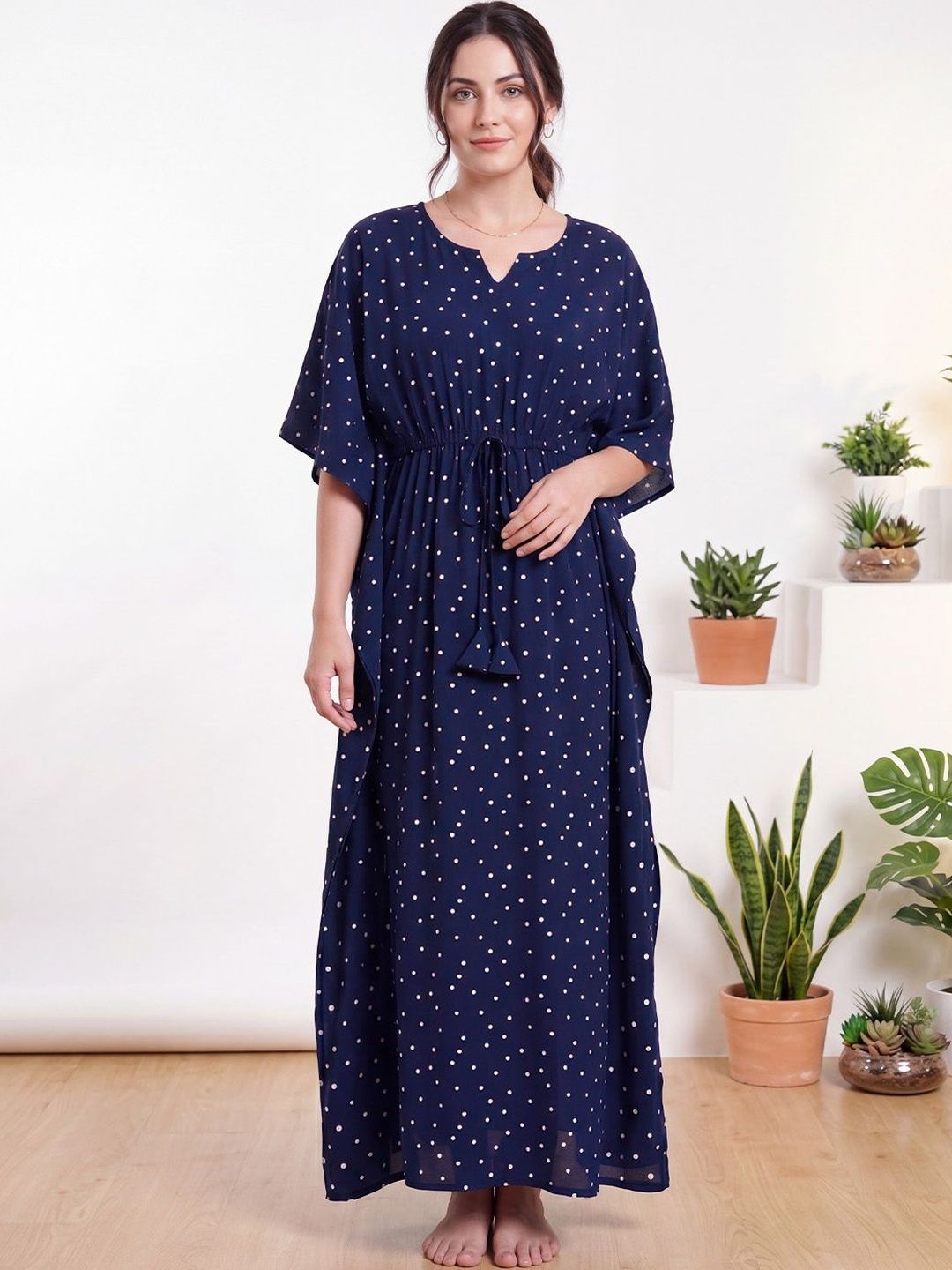 Secret Wish Printed Maxi Kaftan Nightdress-picture-21