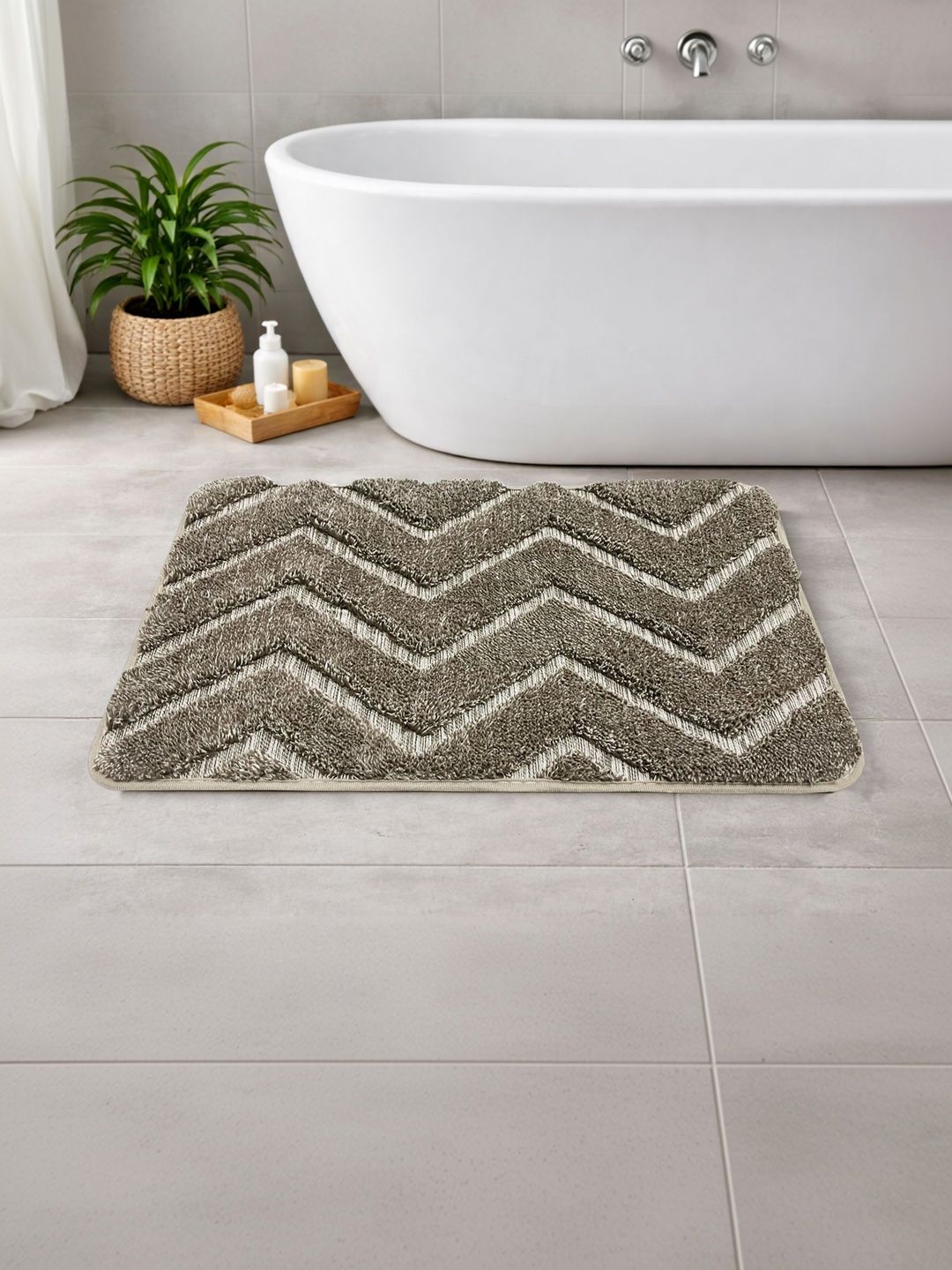 LUXEHOME INTERNATIONAL Brown Anti-Slip 1960 GSM Bath Rugs-image-33