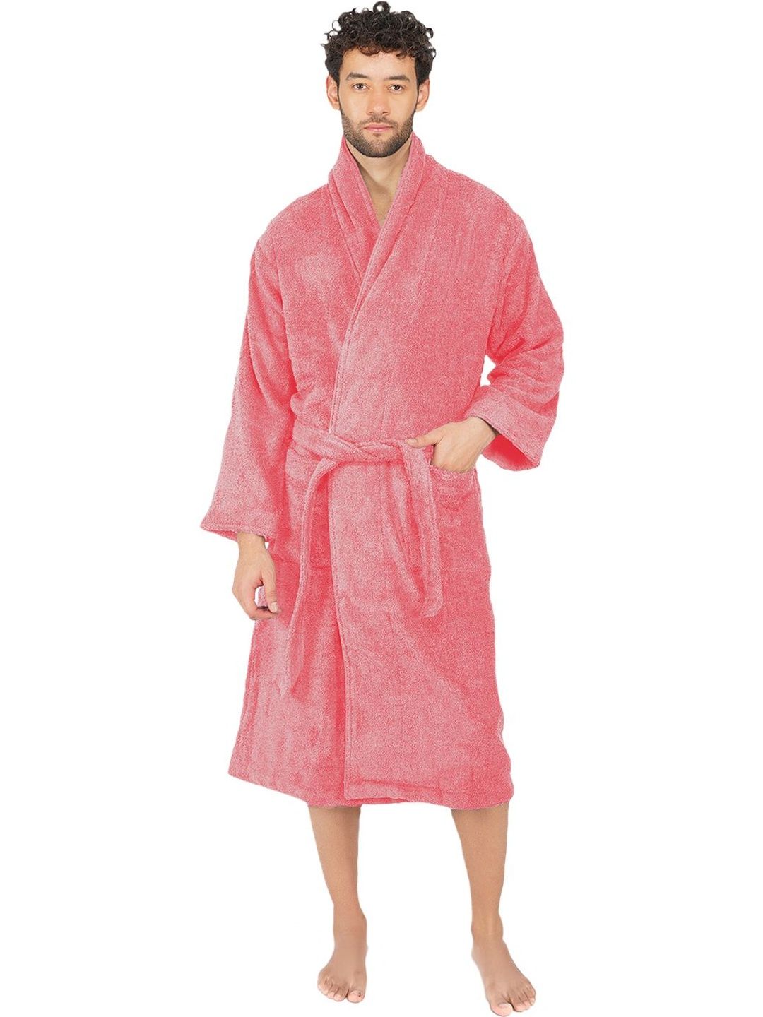 RANGOLI Cotton Knee Length Bath Robe & Wraps-image-38