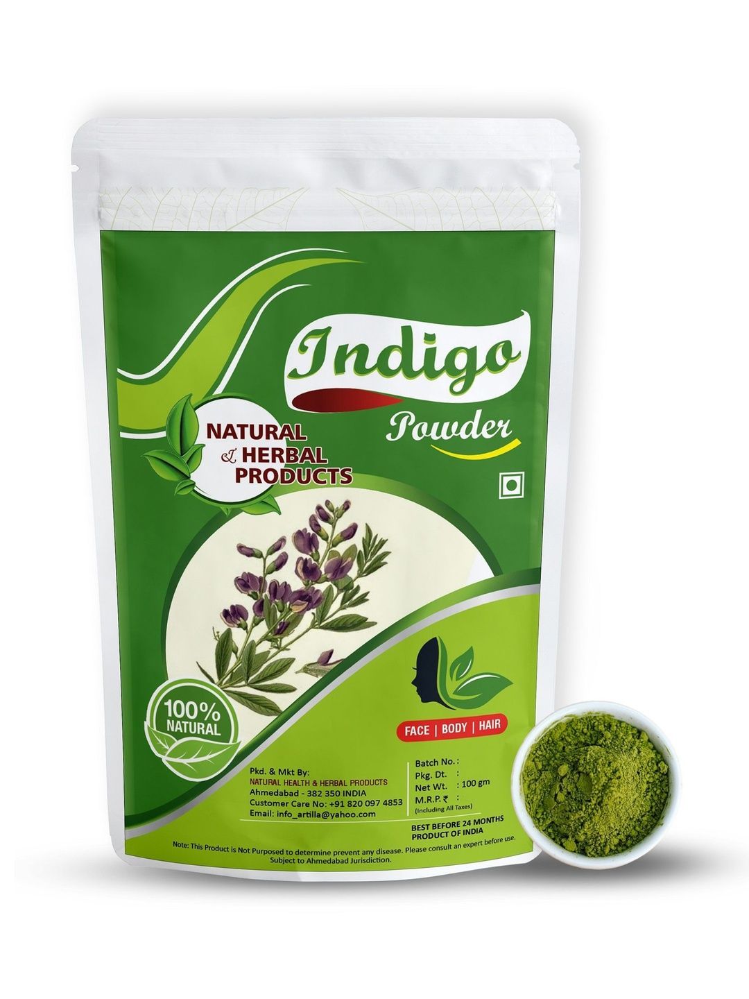Natural and Herbal Products Organic Indigo Powder - 100 g-picture-24
