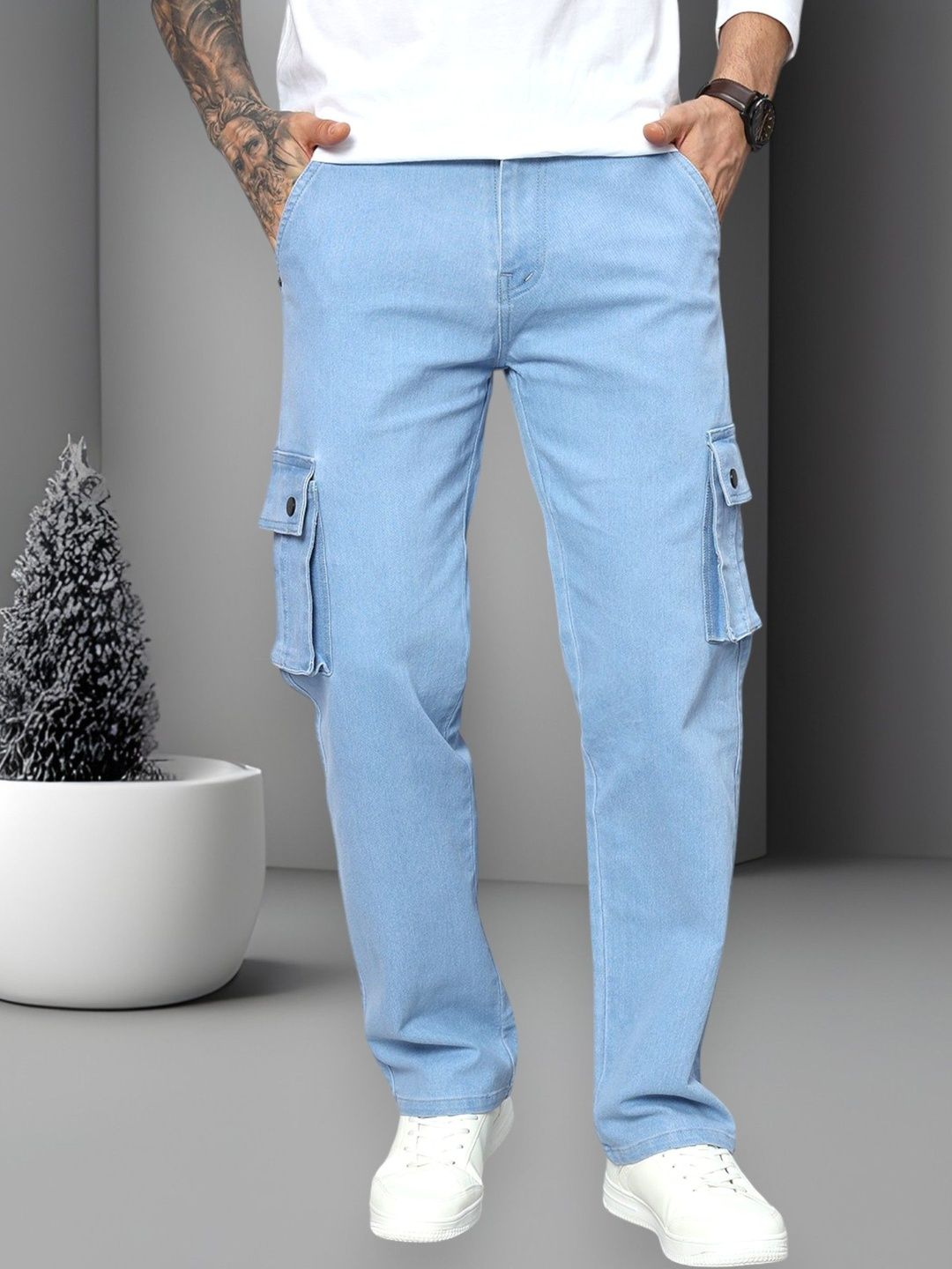 DENIMLOOK Men Relaxed Fit Mid-Rise Jeans-picture-17