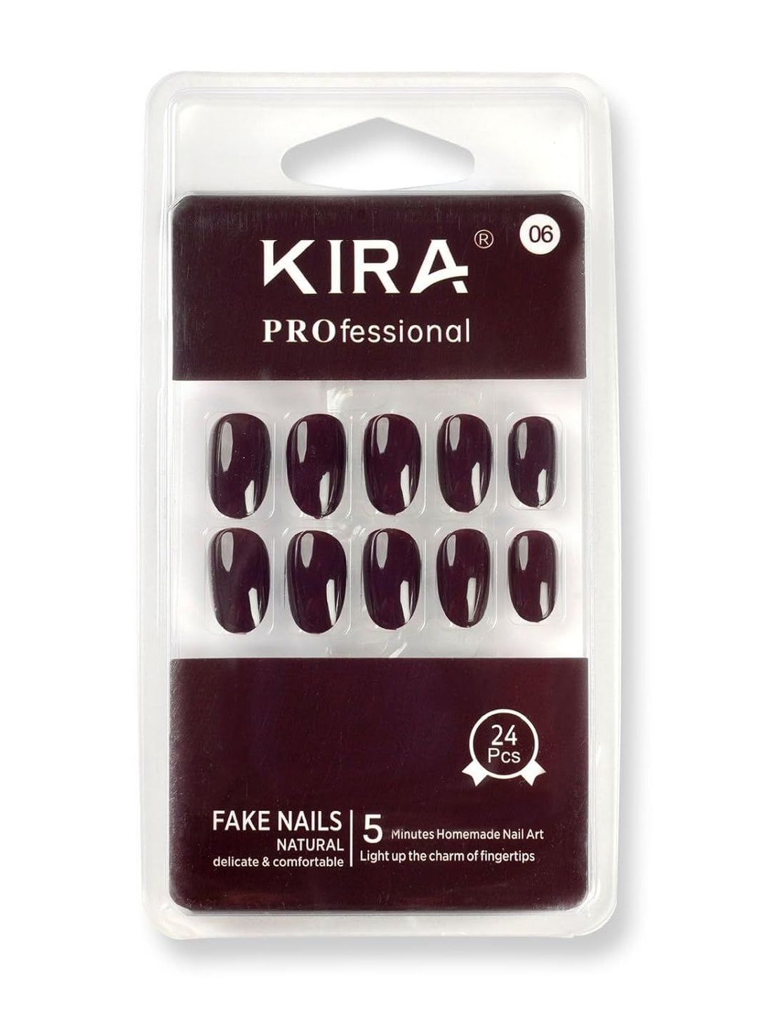 Kira Set of 24 Artificial Reusable Press On Nails - 06-picture-21