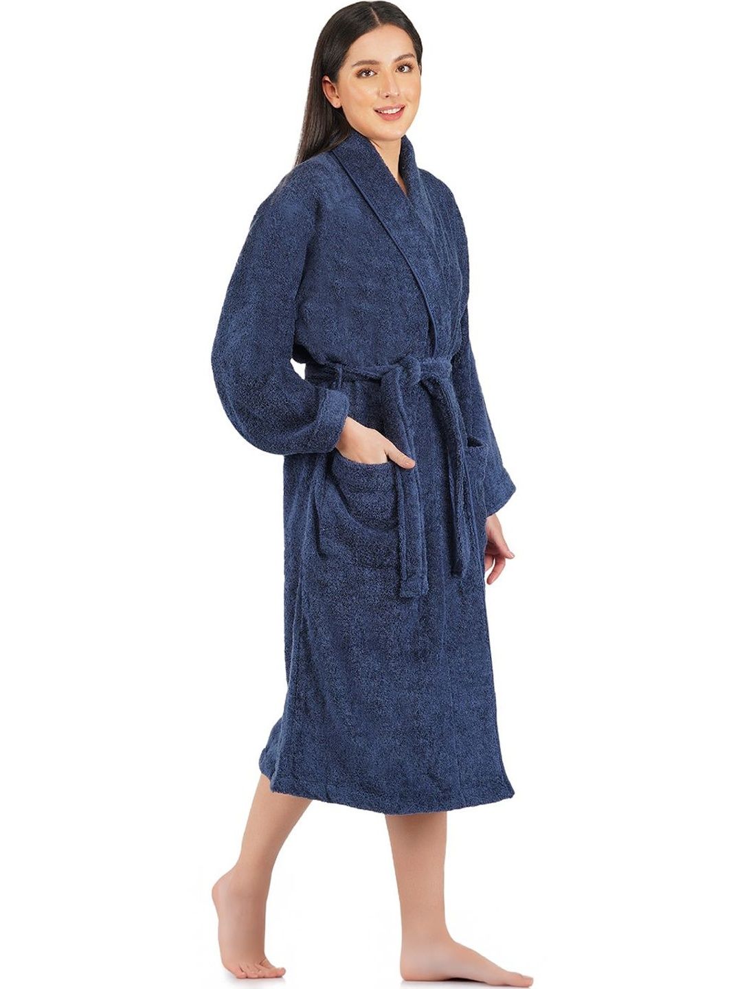 RANGOLI Cotton Knee Length Bath Robe & Wraps-image-30
