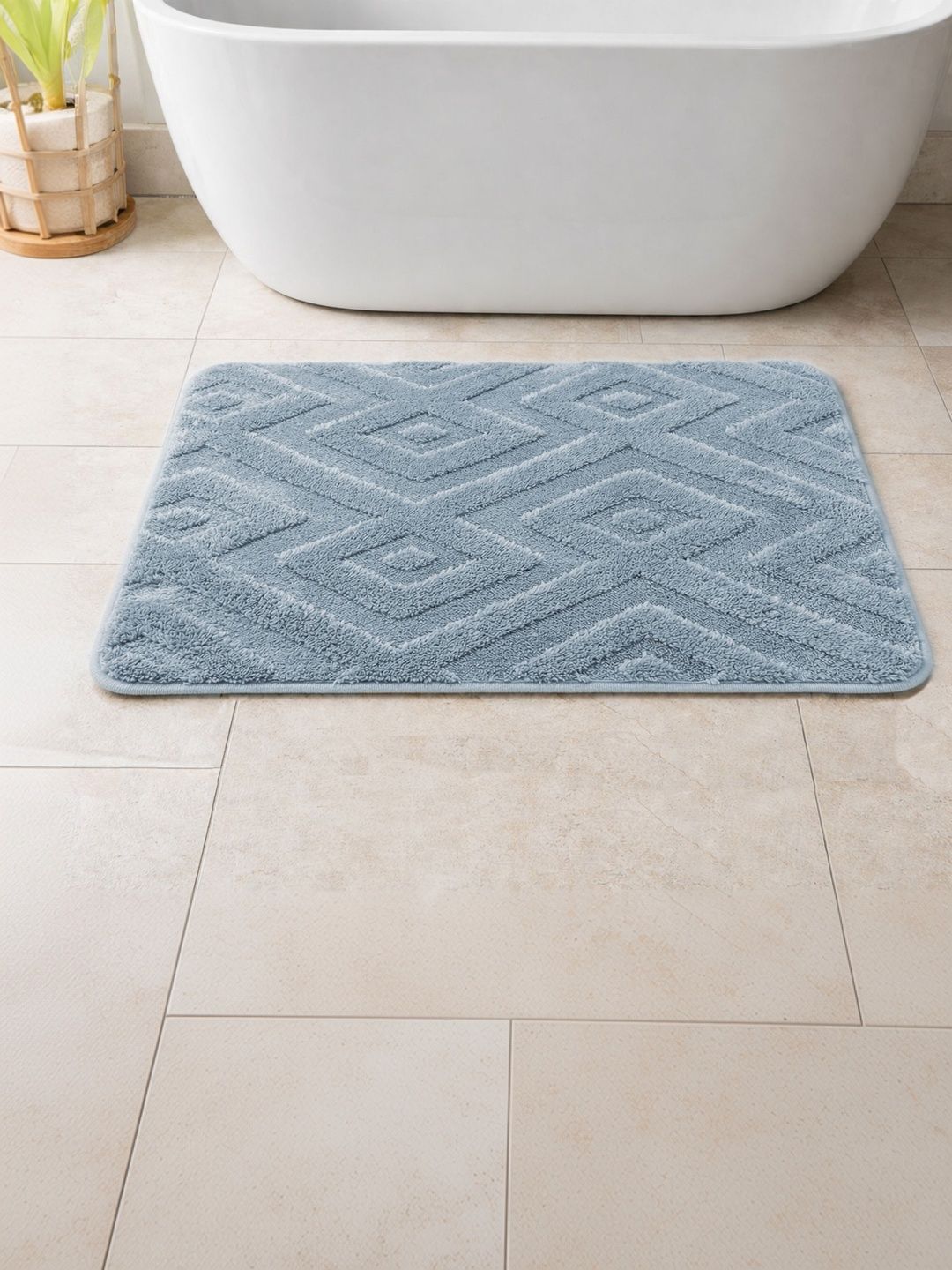 LUXEHOME INTERNATIONAL Blue Anti-Slip 1960 GSM Bath Rugs-image-46