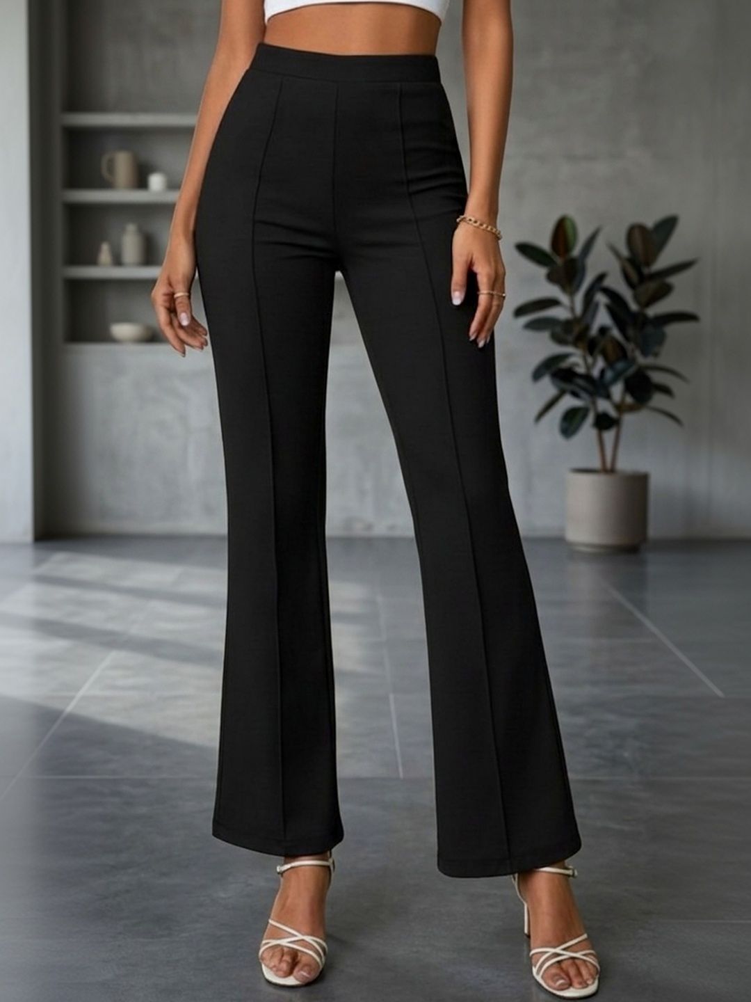 GIRL CNTRL Women Relaxed Straight Fit Non Iron Trousers-picture-58