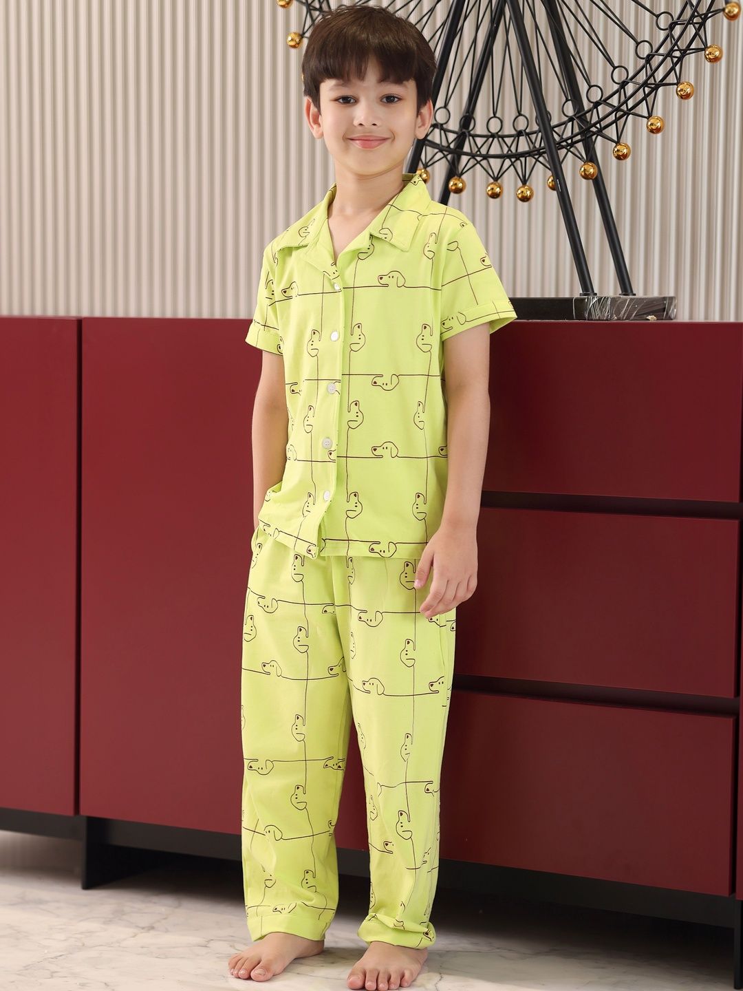 NAP STORY Unisex Kids Dog Print Night suit-picture-38