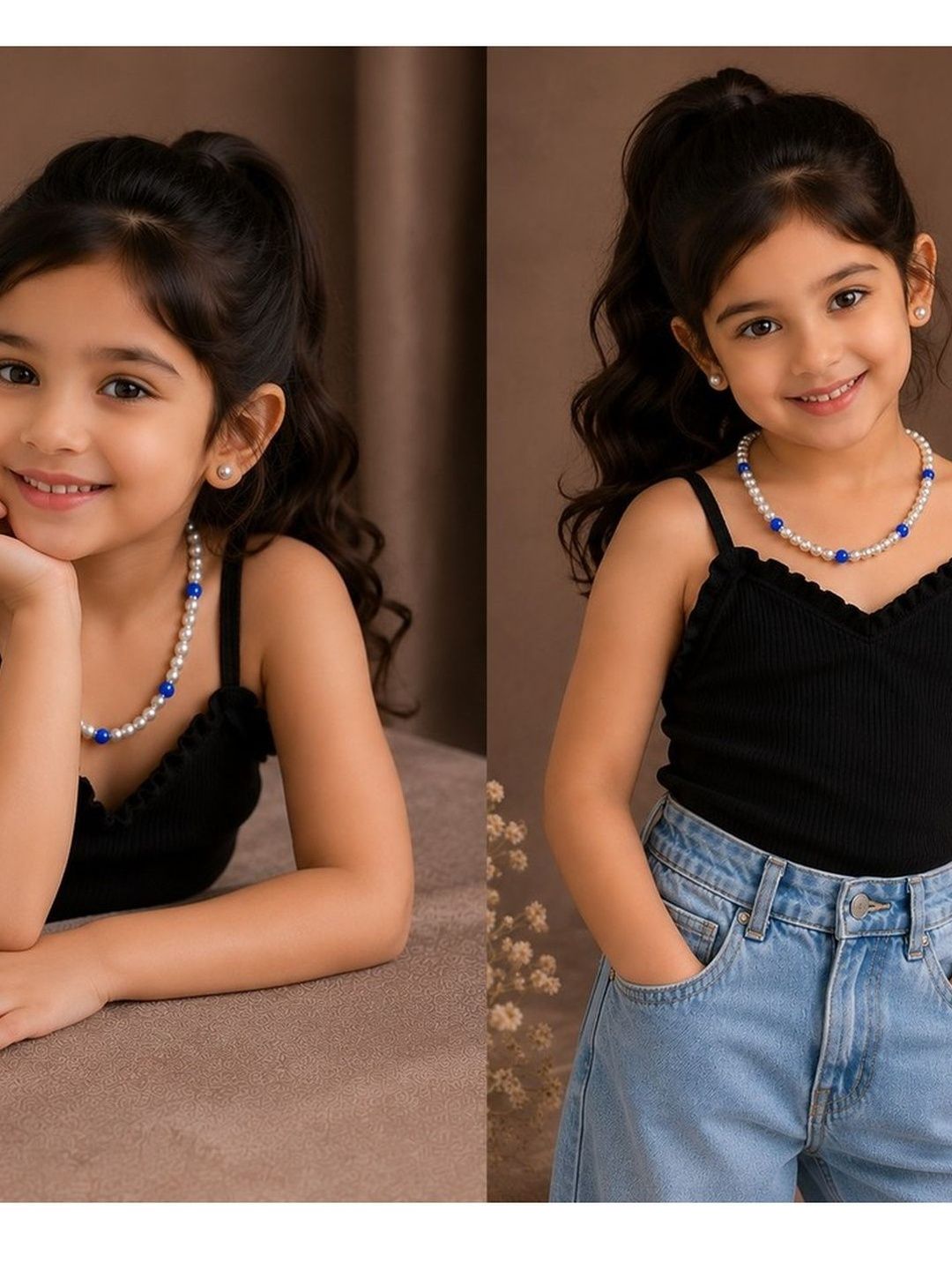 KASHVI PEARLS AND JEWELLERS Gold-Plated Pearl Necklace and Earrings-picture-10
