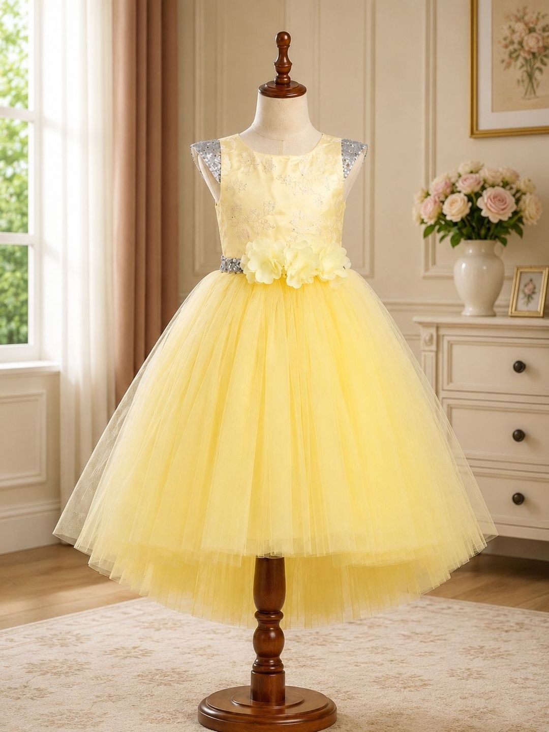 Dripteen Applique Net Fit & Flare Dress-picture-12