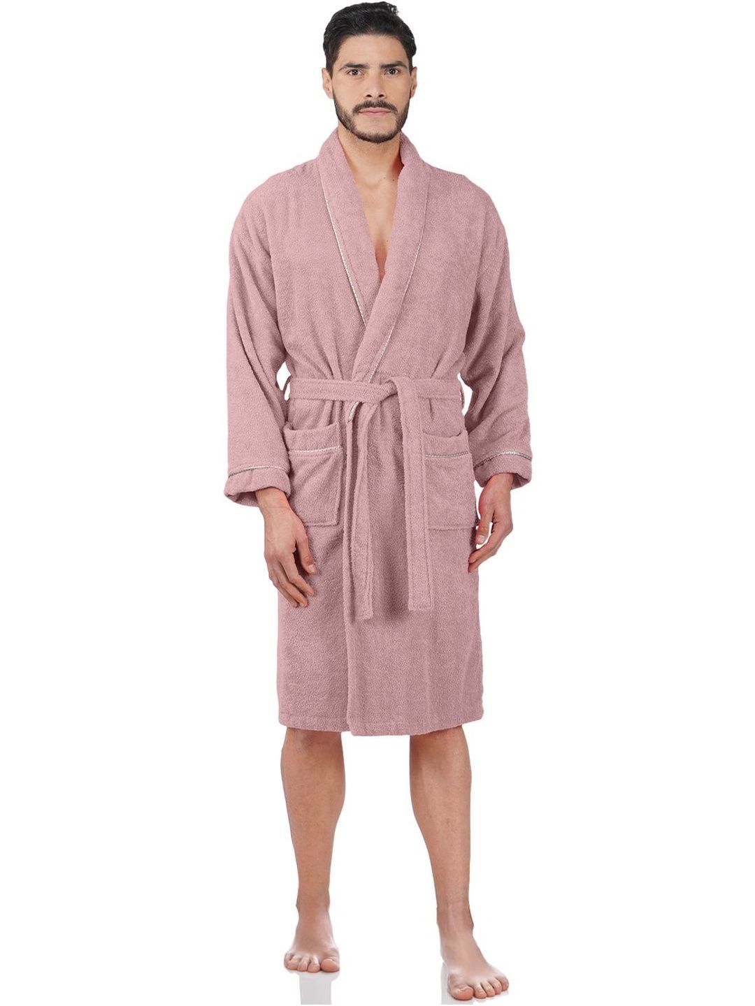 RANGOLI Cotton Knee Length Bath Robe & Wraps-image-26