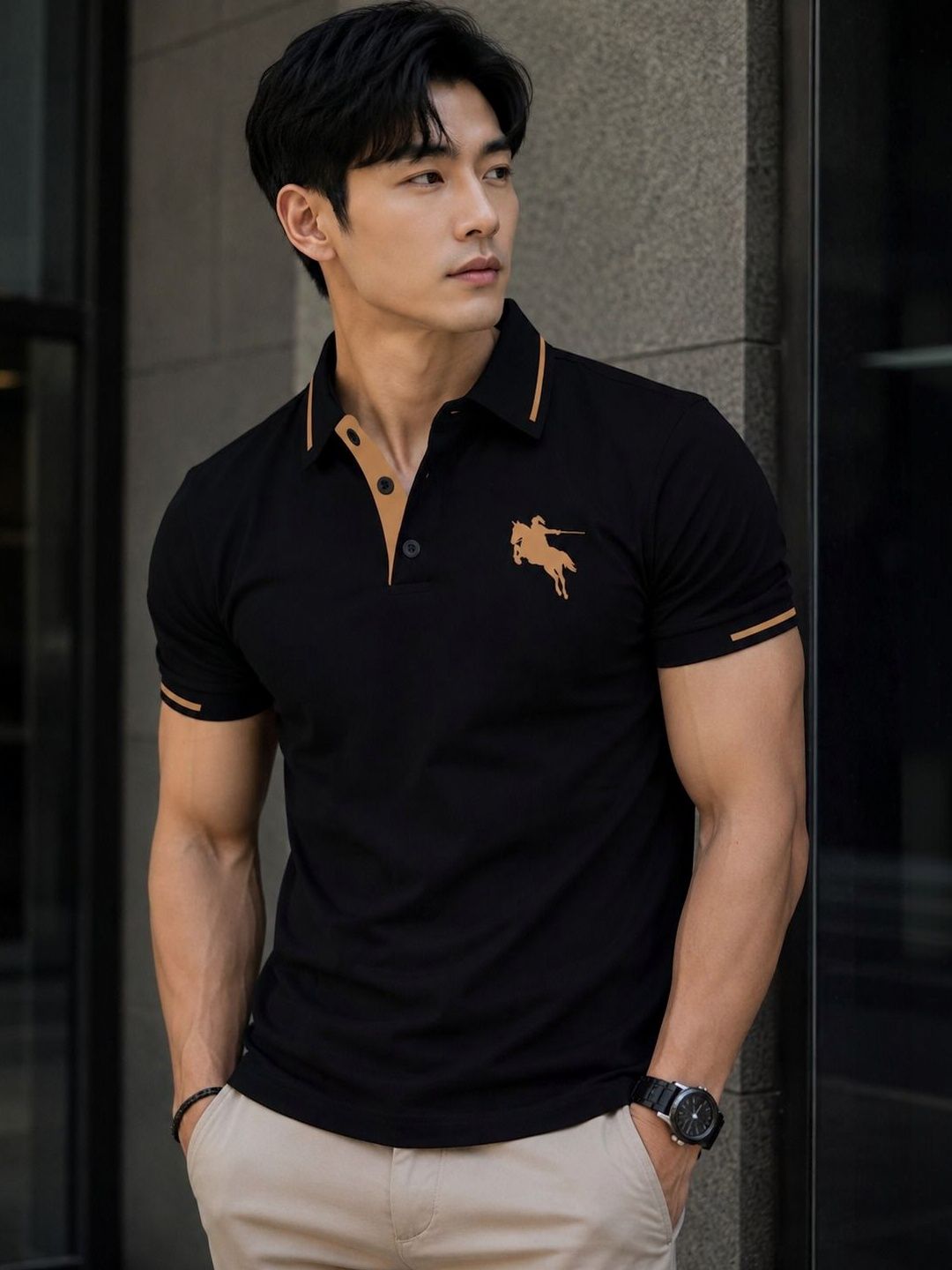 Mast & Harbour Men Printed Polo Collar T-shirt-picture-36