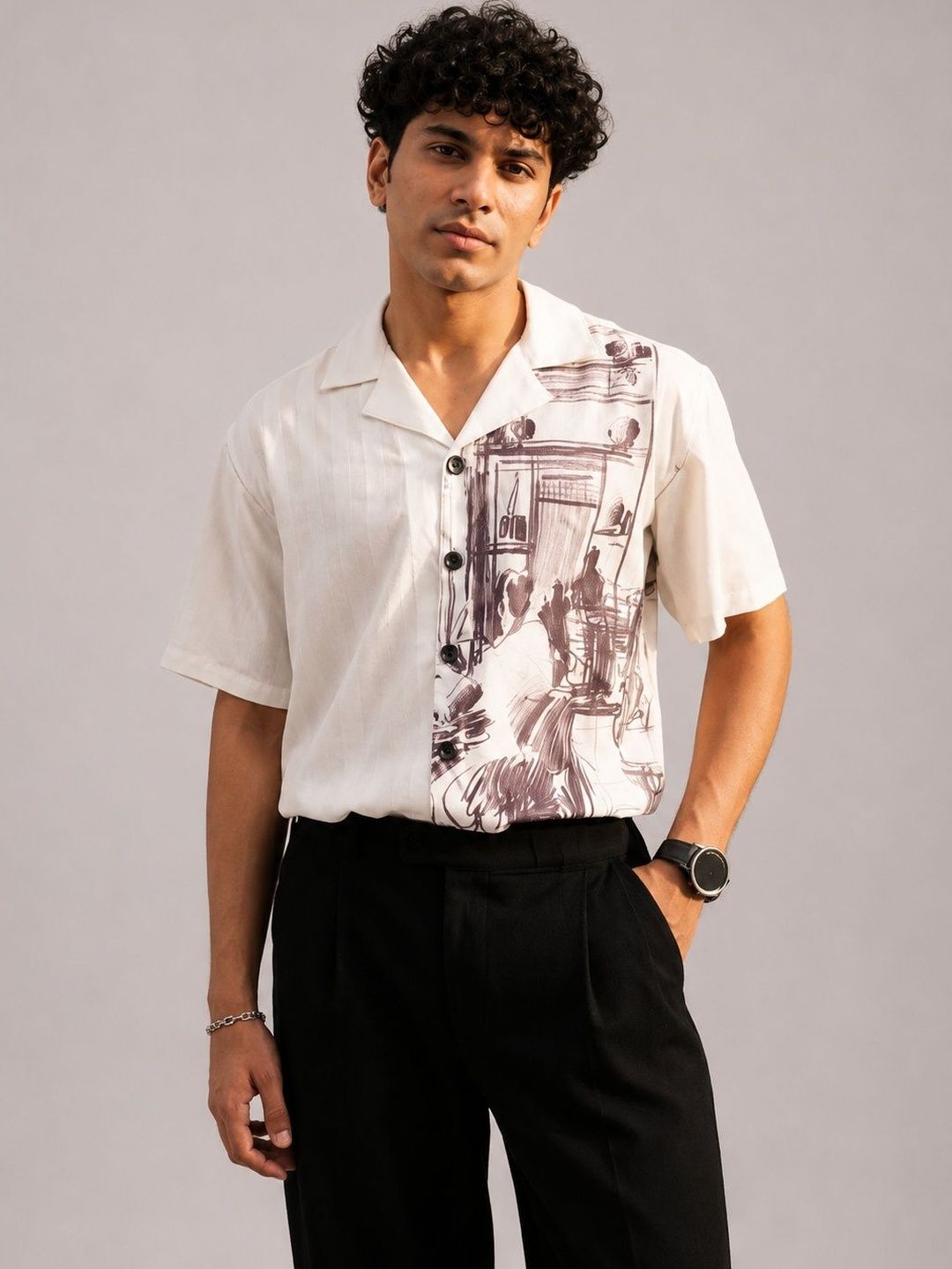 Mast & Harbour Men Comfort Printed Casual Shirt-picture-33