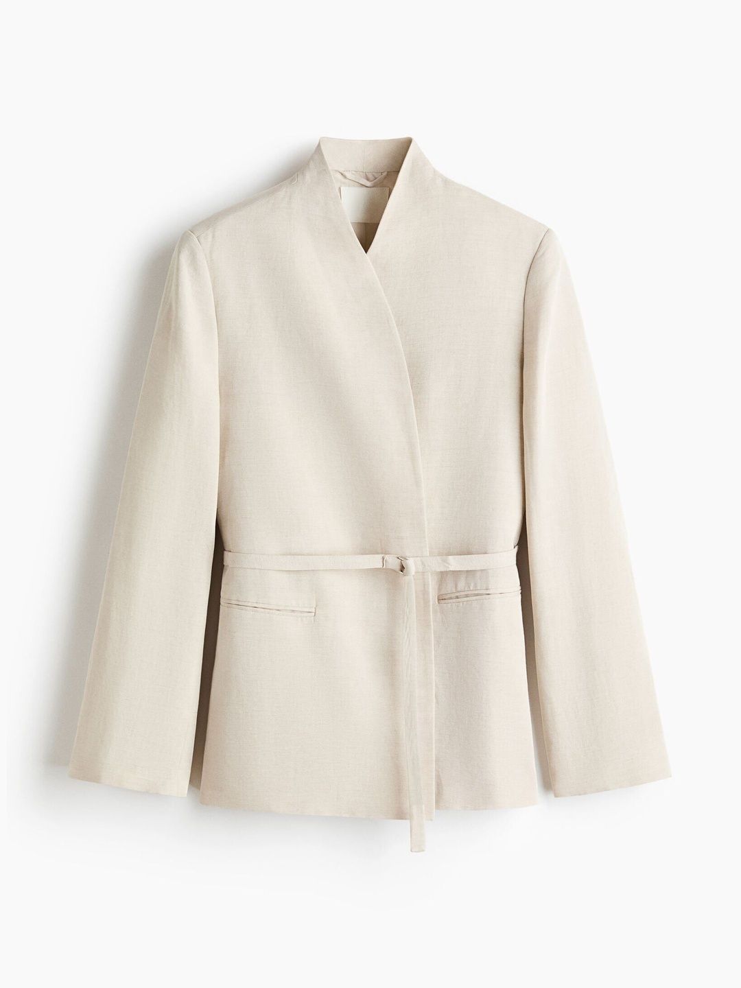 H&M Belted Linen-blend Blazer-picture-34