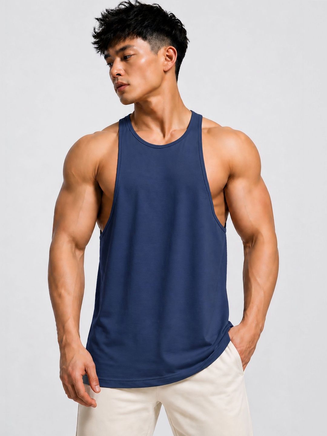 JUARI BE A GENTLEMAN Cotton Gym Vest-picture-48