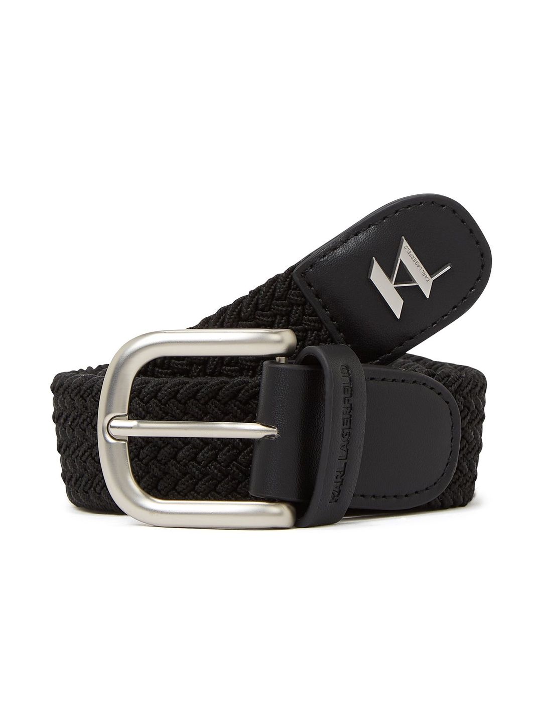 Karl Lagerfeld Men Black Textured Leather Formal Belt-image-24