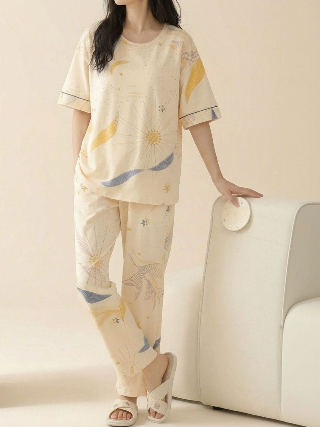 HERE&NOW Women Printed Night suit-picture-18
