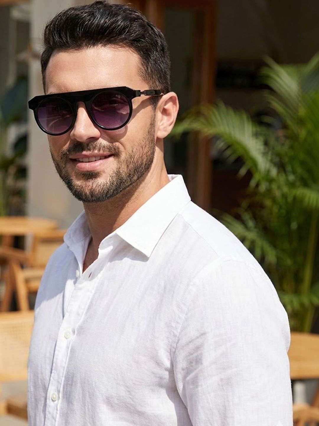 SZN Unisex Grey Lens & Black Round Sunglasses with-picture-18