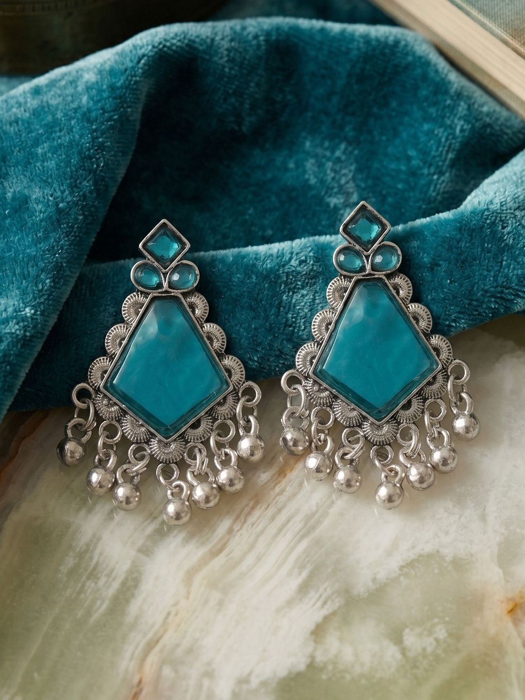 Bhagya Lakshmi Geometric Drop Earrings-picture-33