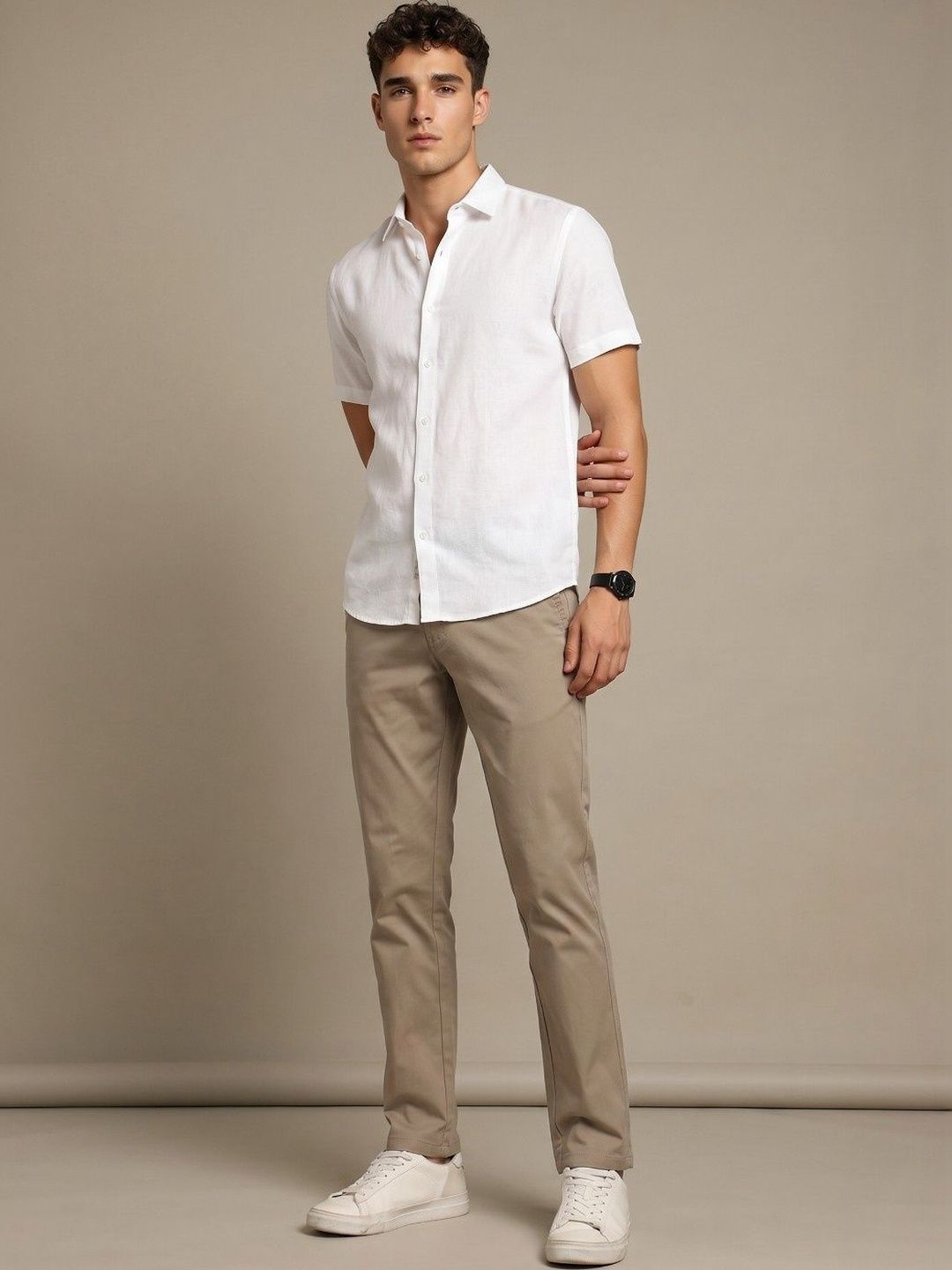 glitchez Men Slim Fit Chinos Trousers-image-31
