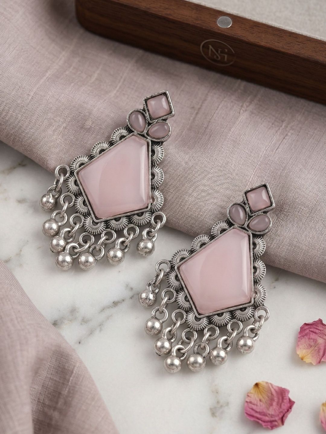 Bhagya Lakshmi Geometric Drop Earrings-picture-30