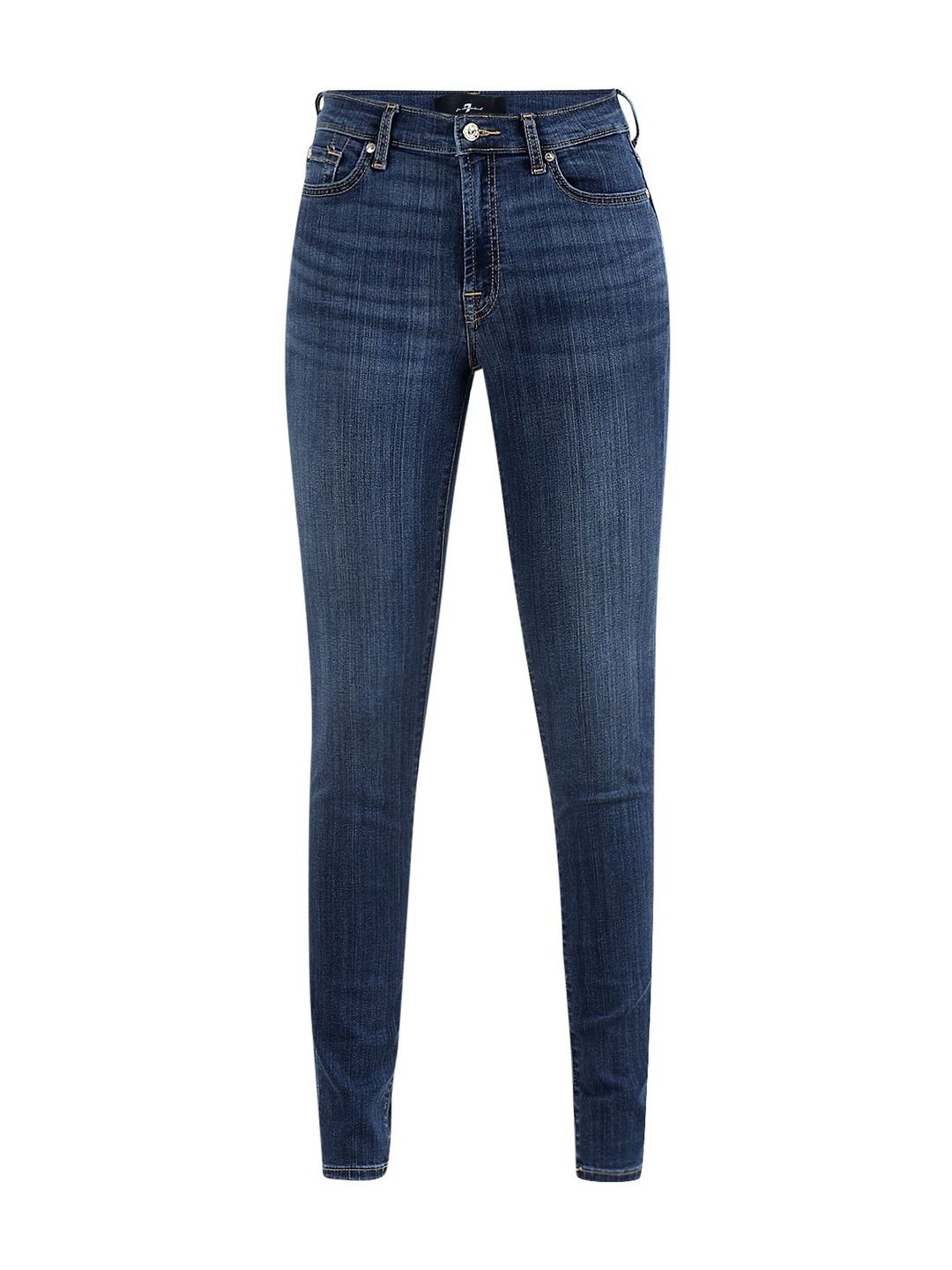 7 For All Mankind Women Slim Fit Mid-Rise Light Fade Stretchable Jeans-picture-25