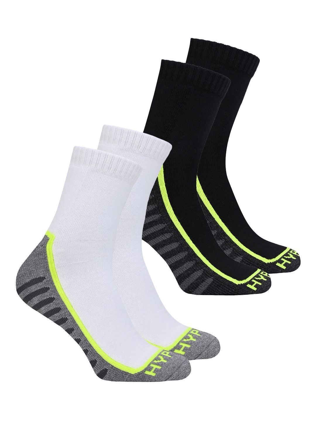 HYPR FIT Unisex Pack of 2 Cotton Colourblocked Above Ankle Socks-picture-23
