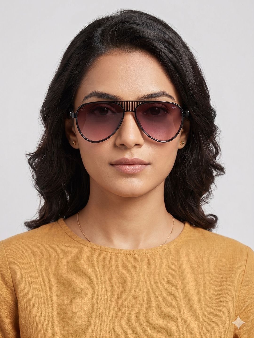 SZN Unisex Red Lens & Black Aviator Sunglasses with-picture-37