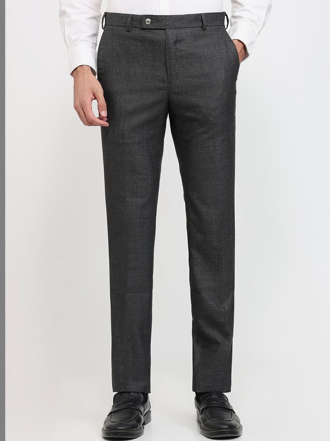 Raymond Men Mid Rise Slim Fit Formal Trousers-picture-14
