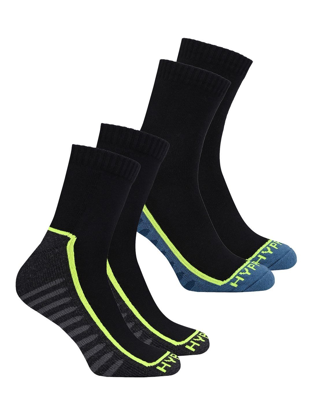 HYPR FIT Unisex Pack of 2 Cotton Patterned Above Ankle Socks-picture-55