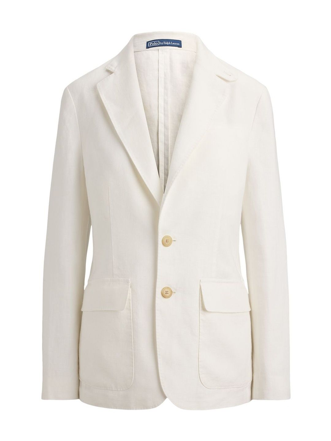 Polo Ralph Lauren Women White Single-Breasted Linen Blazer-picture-11