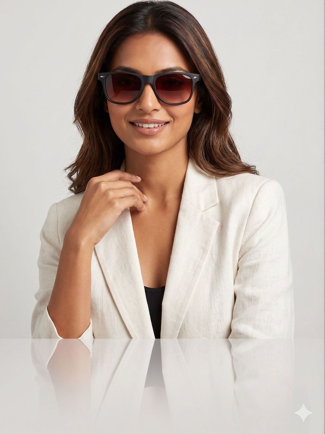 SZN Unisex Brown Lens & Black Wayfarer Sunglasses with-picture-30
