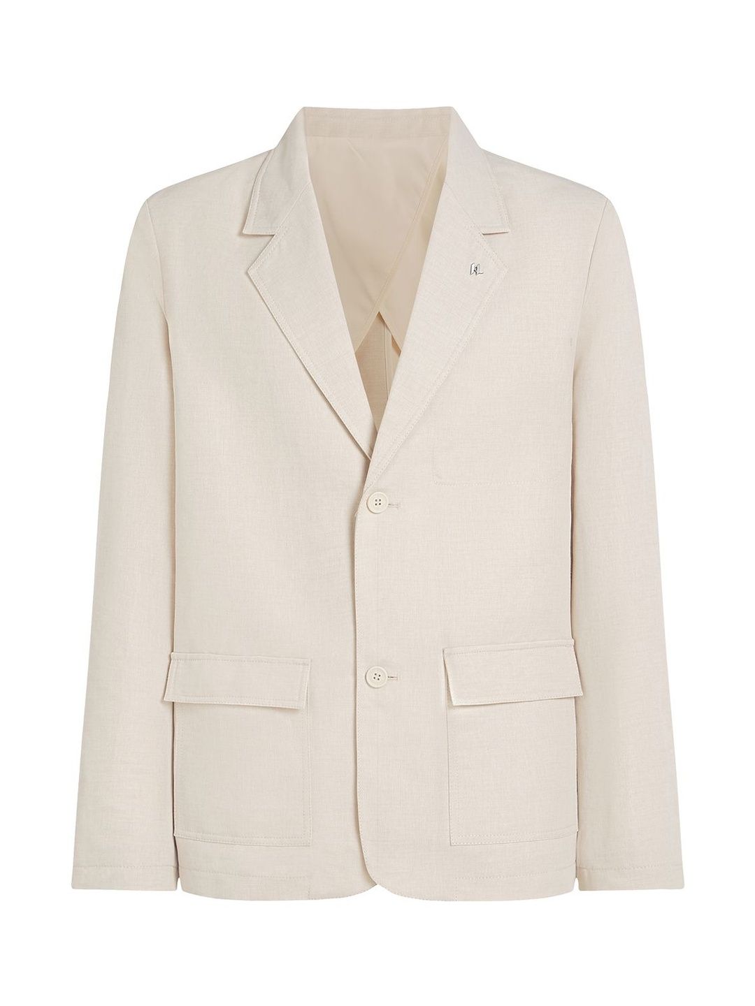 Karl Lagerfeld Men Off-White Linen Blazer-picture-21
