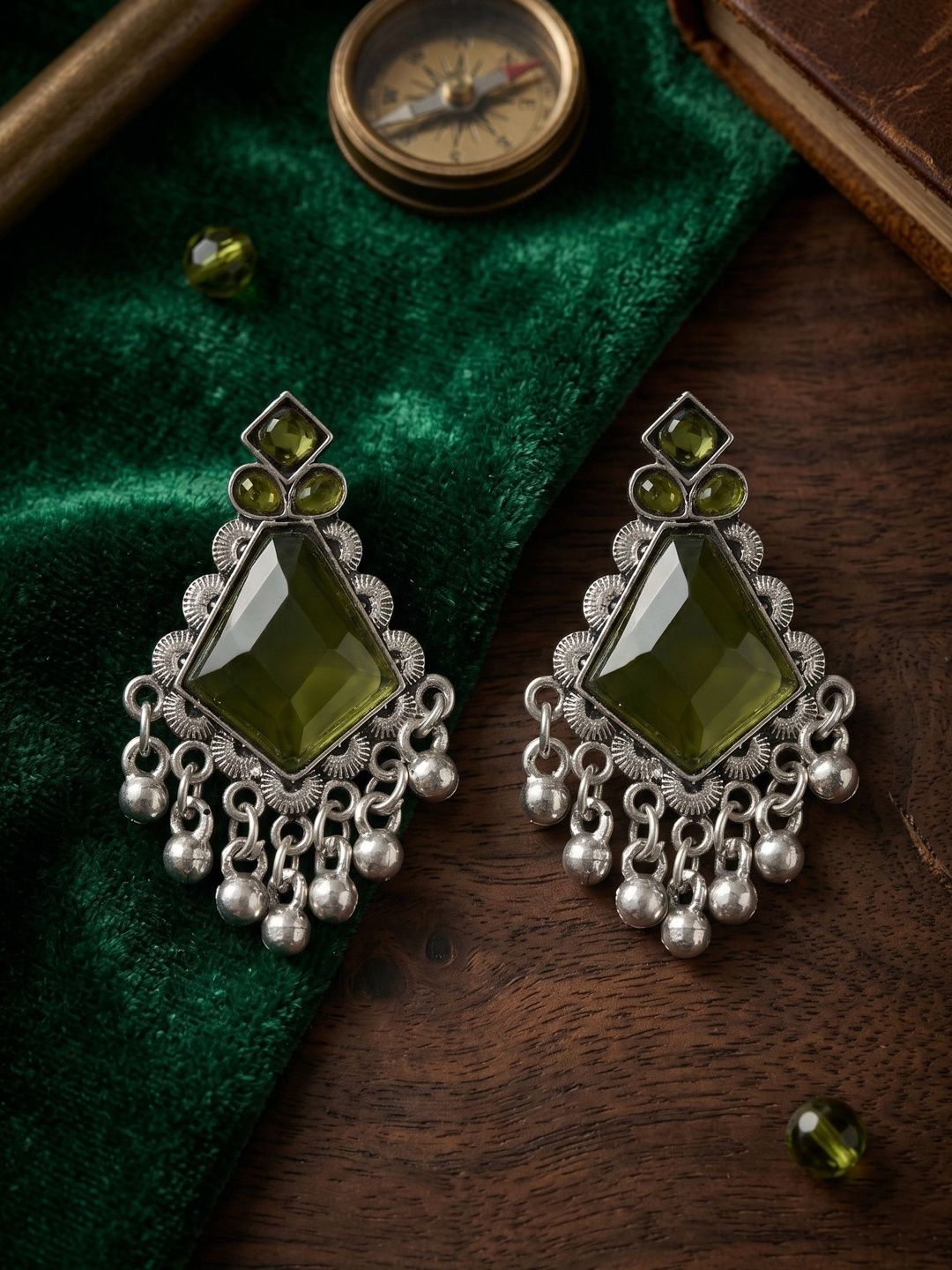 Bhagya Lakshmi Geometric Drop Earrings-picture-53