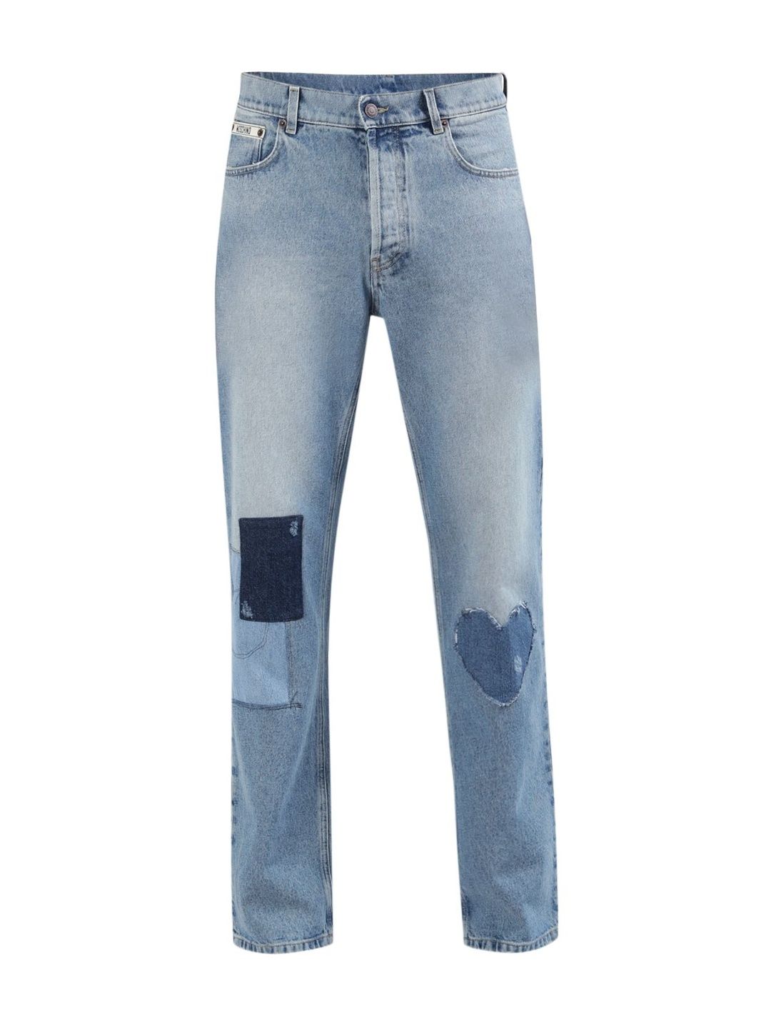 MOSCHINO COUTURE Men Regular Fit Mid-Rise Mildly Distressed Light Fade Stretchable Jeans-picture-13