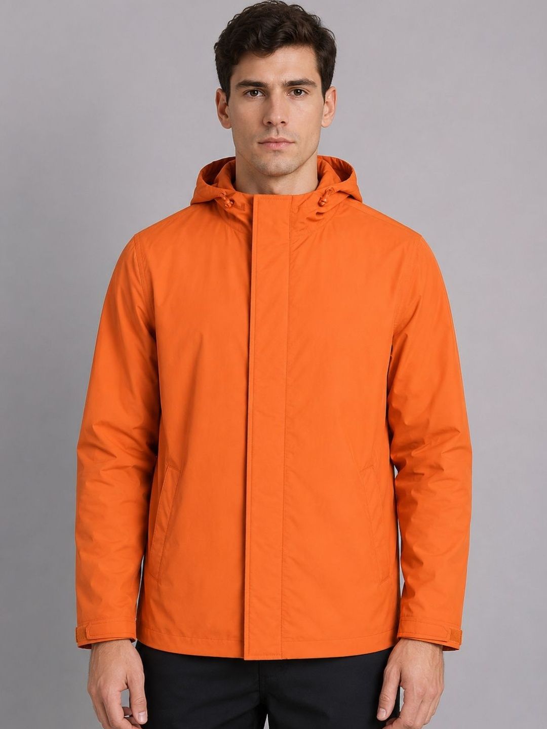 HOUSE OF VEDAS Men Solid Waterproof Hooded Rain Jacket-picture-45