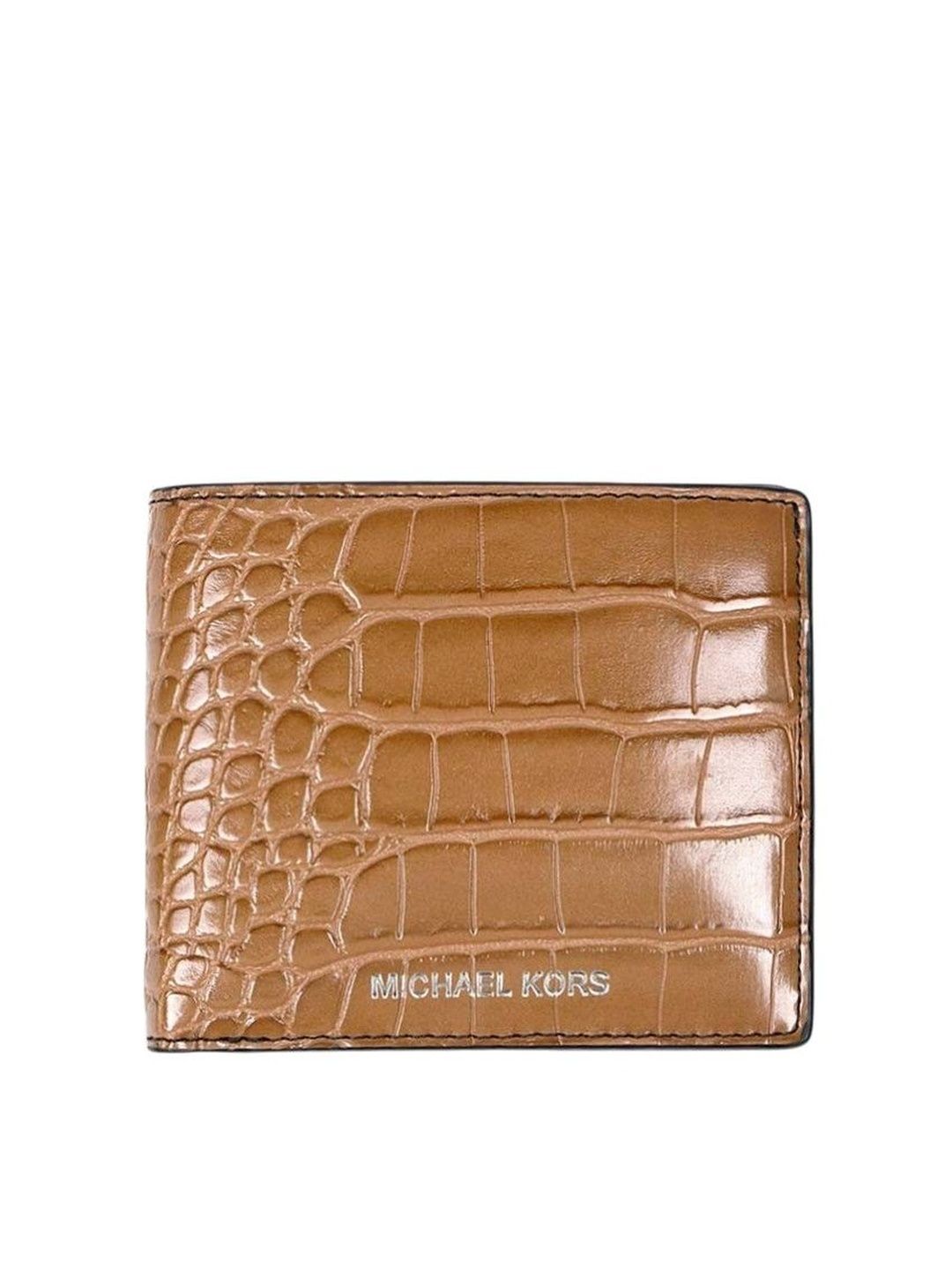 Brown Croc Embossed Bifold Wallet-image-19